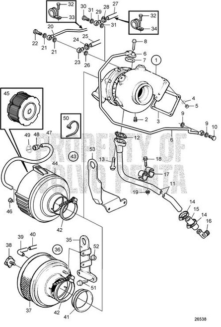 Turbocharger(V2) Has Core - Volvo Penta (3802081)