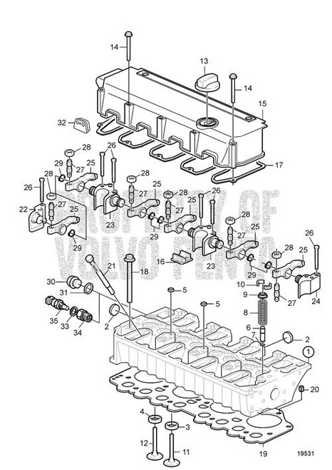 Cylinder Head(V2) Has Core - Volvo Penta (3803988)