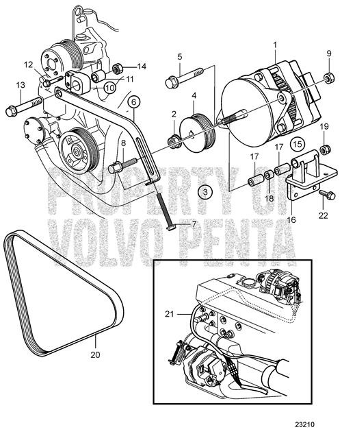 Pulley(V2) - Volvo Penta (3818325)