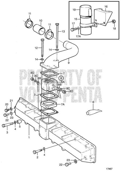 Connecting Pipe(V2) - Volvo Penta (3825496)