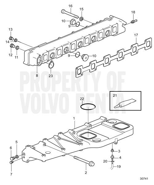 Inlet Manifold(V2) - Volvo Penta (3827639)