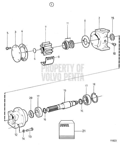 Sea Water Pump(V2) - Volvo Penta (3829311)