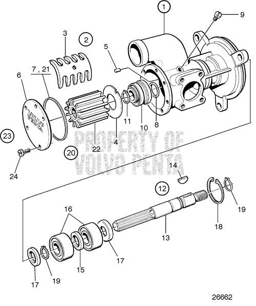 Sea Water Pump(V2) - Volvo Penta (3830699)