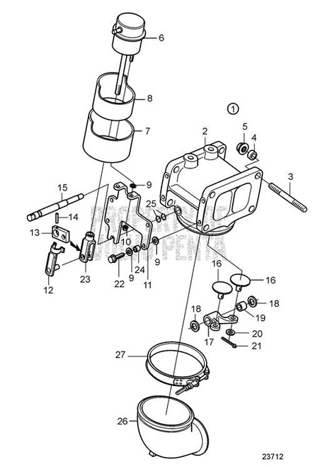 Coolant Pipe(V2) - Volvo Penta (3832856)
