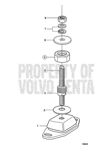 Nut(V2) - Volvo Penta (3836667)
