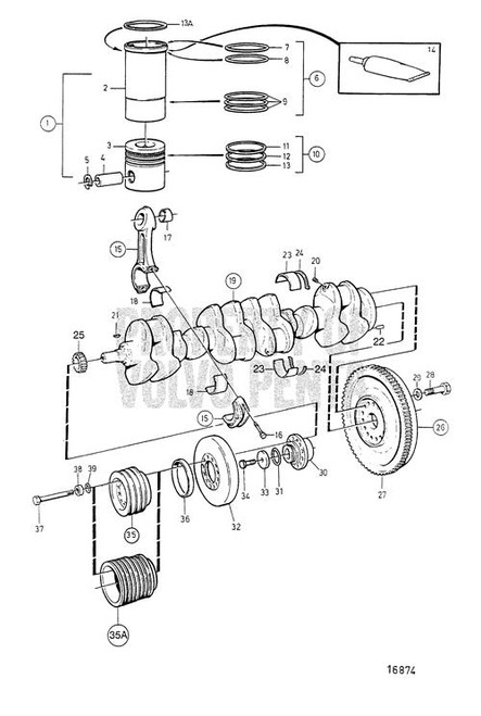 Piston Ring Kit(V2) - Volvo Penta (3837146)