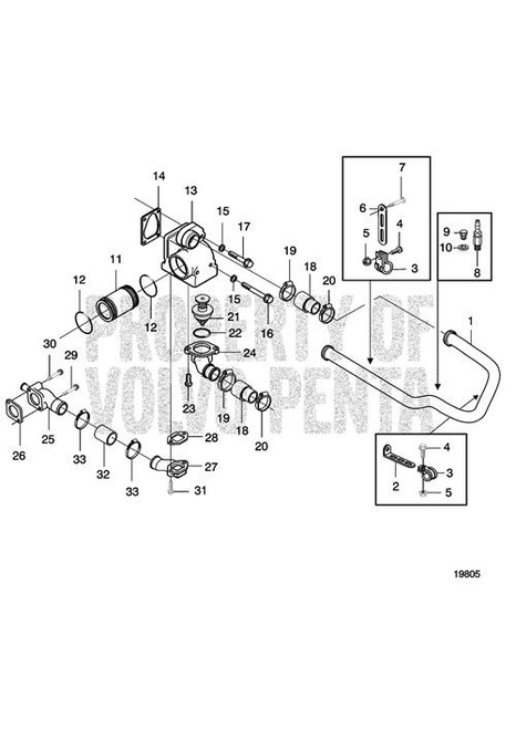 Water Pipe(V2) - Volvo Penta (3839053)