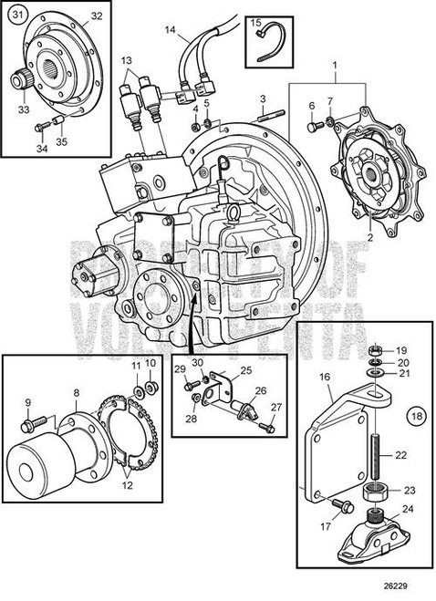 Engine Mounting(V2) - Volvo Penta (3840126)