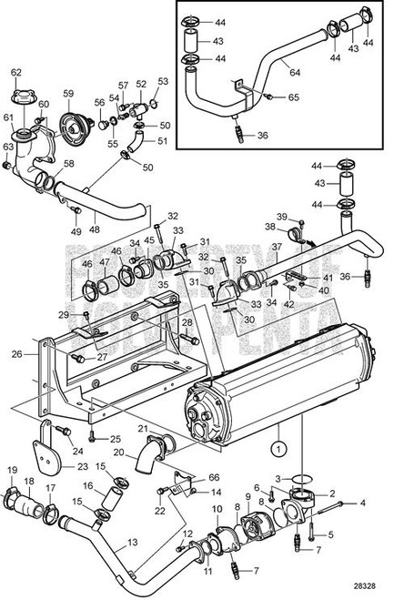 Water Pipe(V2) - Volvo Penta (3841239)