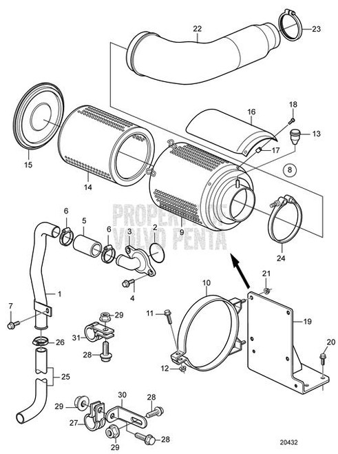 Air Filter Insert(V2) - Volvo Penta (3841905)