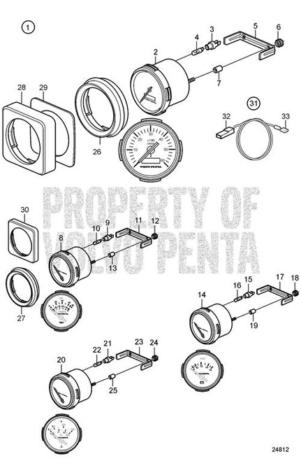 Tachometer(V2) - Volvo Penta (3855604)