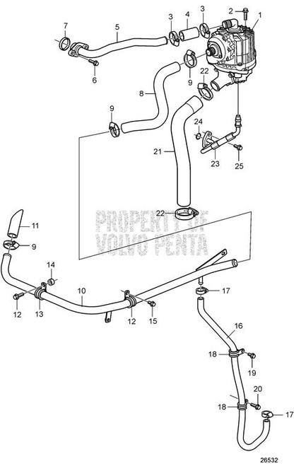 Oil Hose(V2) - Volvo Penta (3886489)