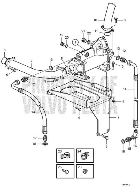 Bracket(V2) - Volvo Penta (3887364)