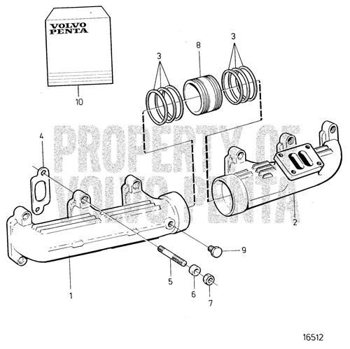 Exhaust Manifold(V2) - Volvo Penta (3978602)