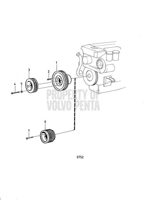 Pulley(V2) - Volvo Penta (466493)