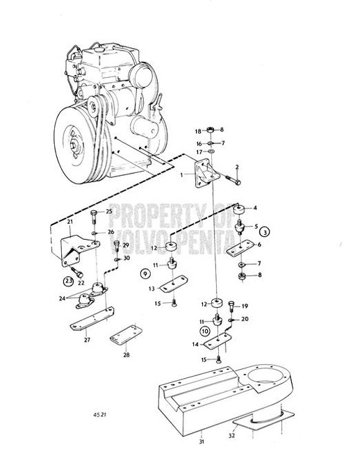 Attaching Plate(V2) - Volvo Penta (833948)