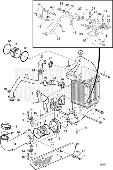 Hose Coupling - Volvo Penta (858185)