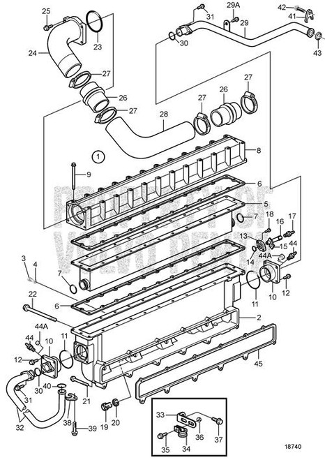 Charge Air Cooler(V2) - Volvo Penta (866457)