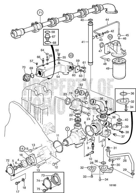 Coolant Pipe(V2) - Volvo Penta (866580)