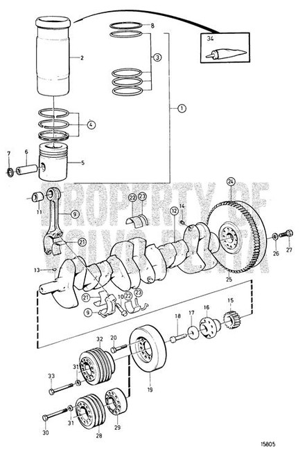 Piston Ring Kit(V2) - Volvo Penta (876951)
