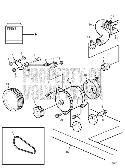 V-Belt(V2) - Volvo Penta (9519741)
