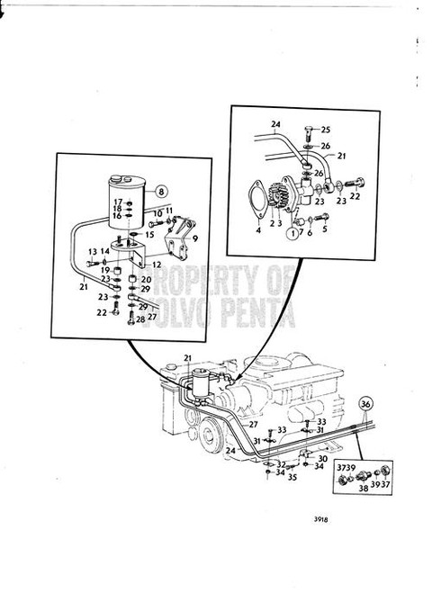 Fitting Nut - Volvo Penta (956985)