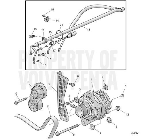 Hexagon Nut(V2) - Volvo Penta (983715)