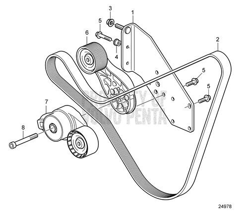 V-Ribbed Belt(V2) - Volvo Penta (993776)