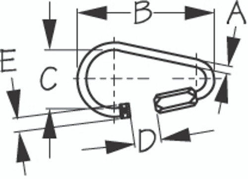 Stainless Steel QUICK LINK PEAR 2-3/4" (153605)