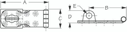 Stainless Steel HASP 3-11/16" (221124-1)