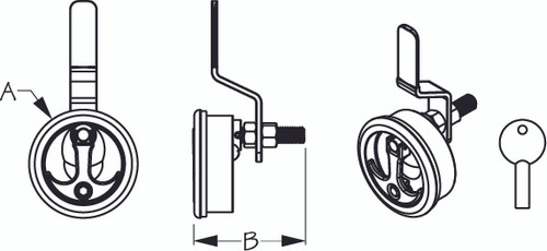 COMPRSSN LTCH 2 T-Handle LOCKING (221982L-1)