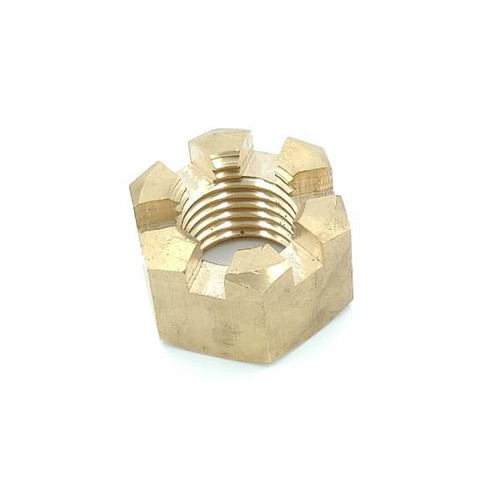 BRASS CASTLE NUT CC&MST (1/8 CAST. NUT)