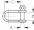 Stainless Steel STRIP D Shackle 11/16X1- 5/8 (140082)