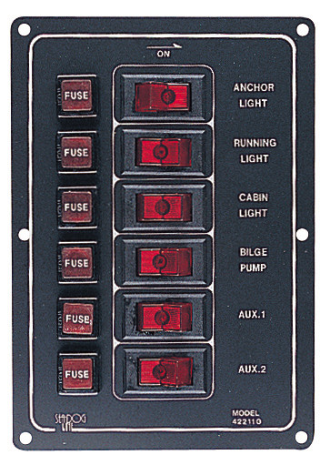 Aluminum SWITCH PANEL SIX SWITCH (422110-1) - McDurmon Distributing