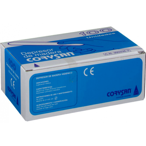 Depresores de madera corysan 100 U
