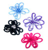 Daisy Pins: Black, blue, fuchsia, violet