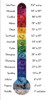 This is the temperature chart used for creating the 2022 Whatever the Weather blanket featuring Wonderland Yarns Luminous Collection handdyed colorways.