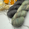 Soft Focus - A skein of "Birdwing" and "Outgriegiously"