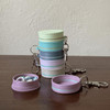 Clip-On Stitch Marker Keeper with Rainbow Ring Markers | Knitting Notions Holder | Fits Needles up to 15mm
