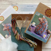 An example of the content of a Corinne Lapierre felt embroidery kit.