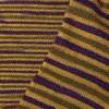 #2 As You Wish, a self-striping sock yarn with an autumnal gold base, and stripes of deep maroon and bronze