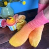 Our Sweet Sorbet Socks are created to use with our hand-swirled, hand-dyed sock blanks created in your favorite flavors! These socks are very simple to let the bright, fun colors shift and let the gradient do all the color changes for you. Your toes will thank you.