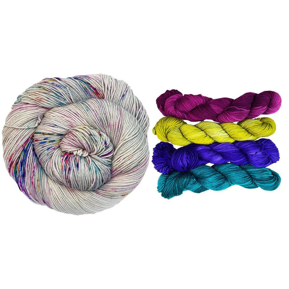 Hand-dyed Yarn @ Wonderland Yarns: Chevron Stripes Infinity Scarf Kits