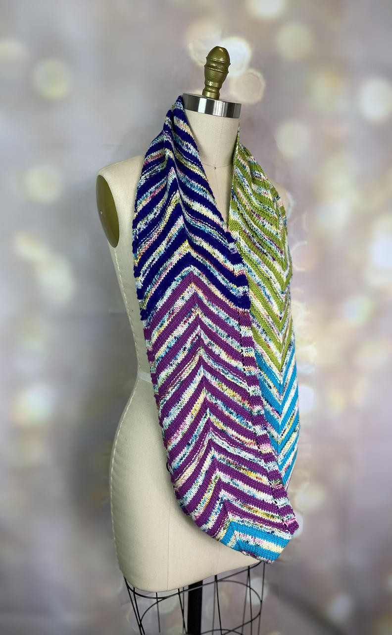 Hand-dyed Yarn @ Wonderland Yarns: Chevron Stripes Infinity Scarf Kits