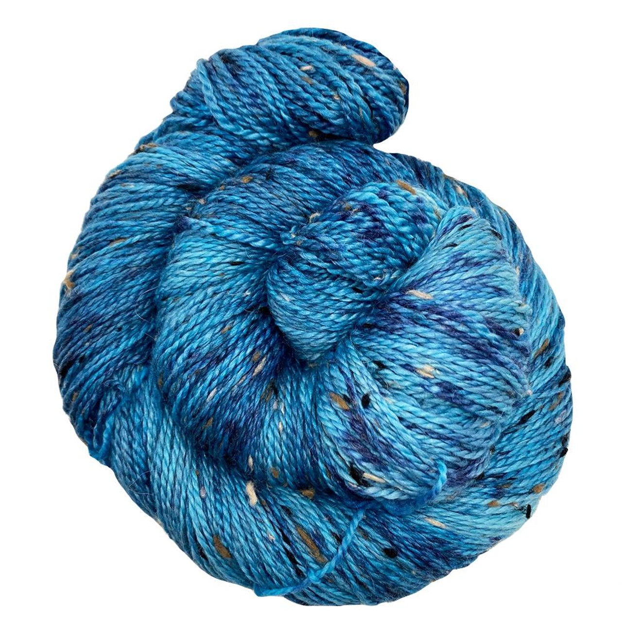 Hand Dyed Yarn Worsted Weight Yarn Speckled Yarn Worsted Yarn Sweater Yarn Multi  Colored Yarn Blue A Stroll in the Park 