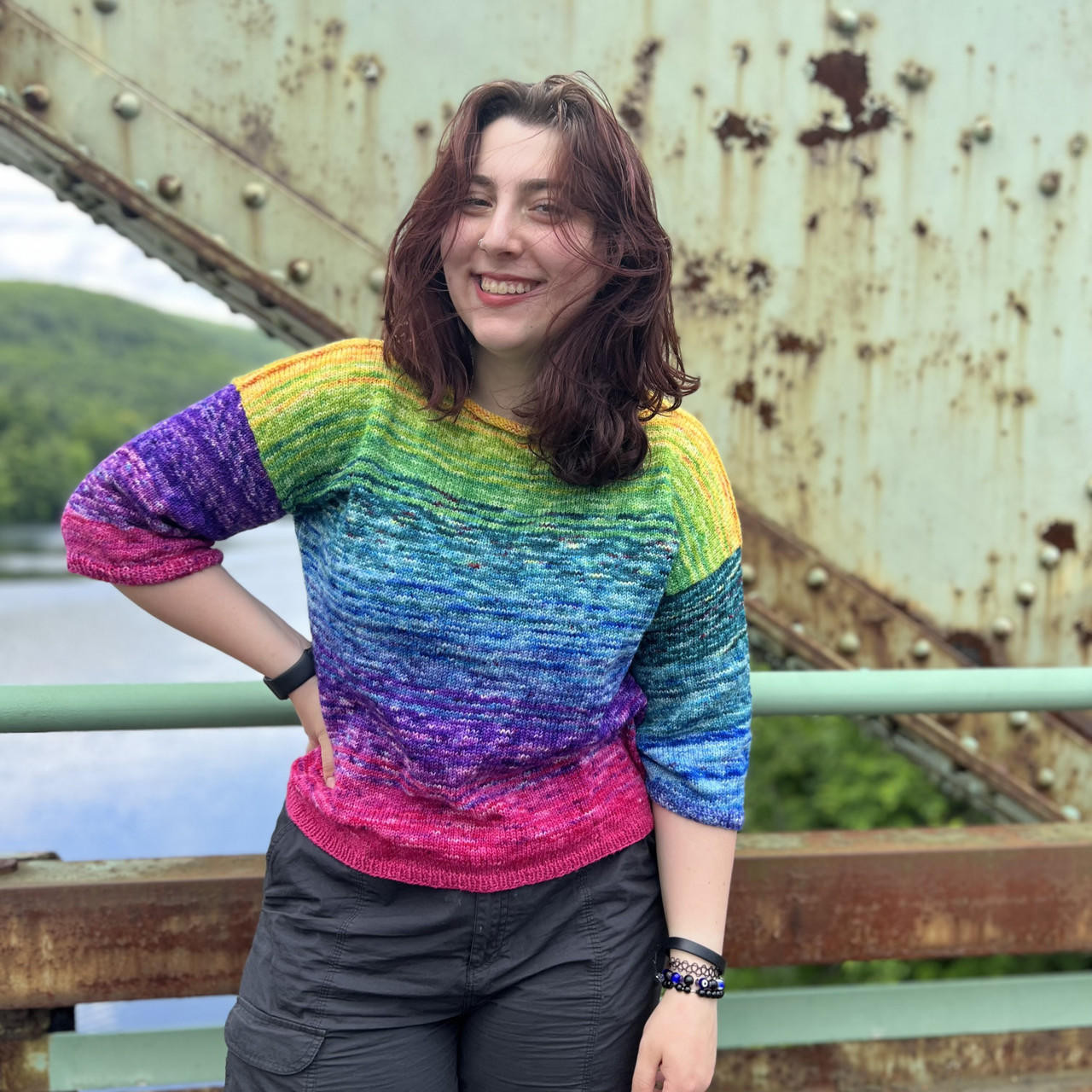 Box Top Sweater Spectrum Fade