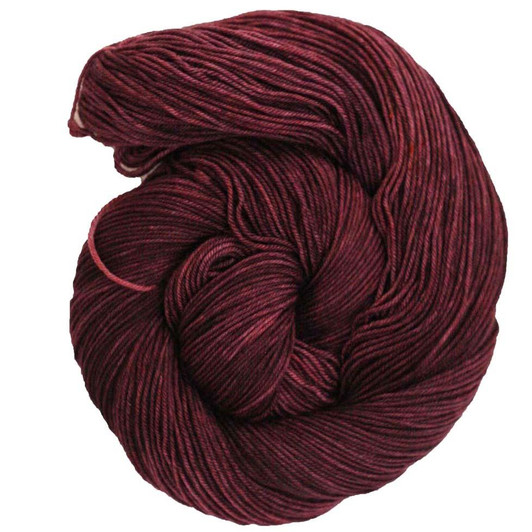 A tonal burgundy with brown undertones, hand-dyed by Wonderland Yarns on a variety of yarn bases. Made in America.