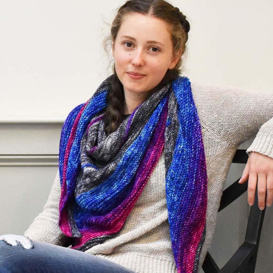 Hand-dyed Yarn @ Wonderland Yarns: Chevron Stripes Infinity Scarf Kits
