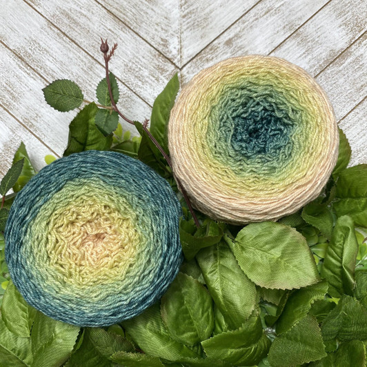 Hand-dyed Gradient Ombre Yarns for Knitting, Crochet, & Weaving.