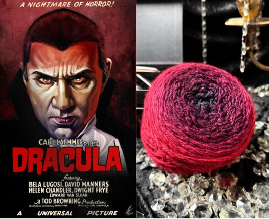 Sink your stitches into something darkly beautiful with Bloodlines, a hauntingly rich yarn cake by Wonderland Yarns inspired by the legendary Count Dracula. From bright crimson to the inky shadows of midnight, this long-gradient cake unravels like a gothic tale.